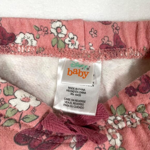 Disney Baby Minnie Mouse 2-Piece Outfit 6M Long-Sleeve Bodysuit & Floral Pants - Picture 8 of 11